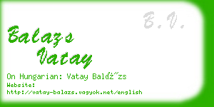 balazs vatay business card